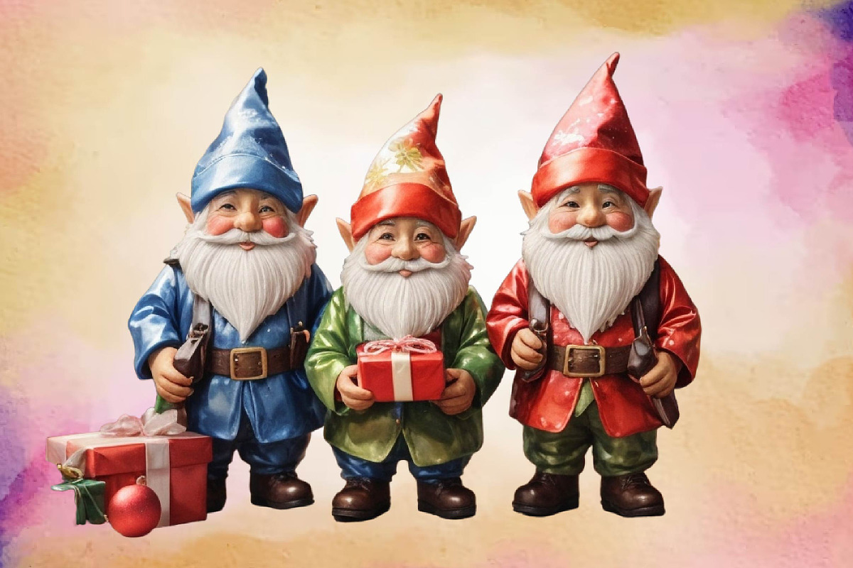 Cute Christmas Gnome Clipart Bundle, a Seasonal Illustration by Craft Nest (Photo 2 of 5)