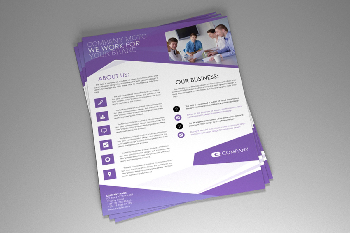 Corporate PSD flyer triangle, a Flyer Template by RudanStudio (Photo 1 of 6)