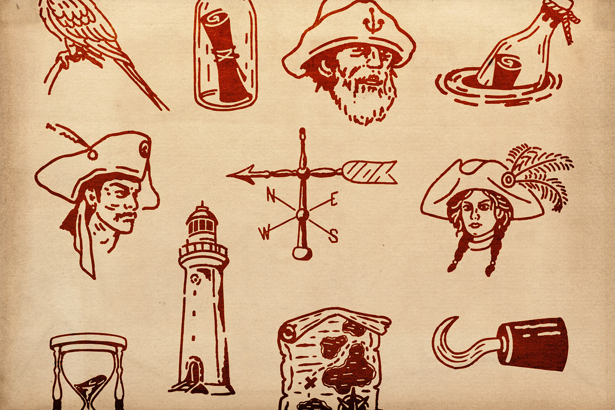 Nautical Illustration Set, an Object Illustration by Megflags (Photo 3 of 6)