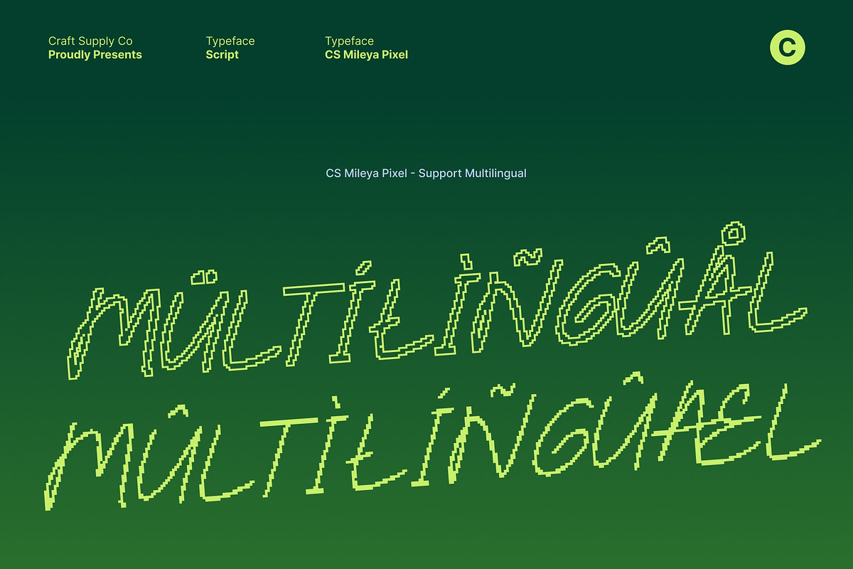 CS Mileya Pixel, a Script Font by Craft Supply Co. (Photo 7 of 8)