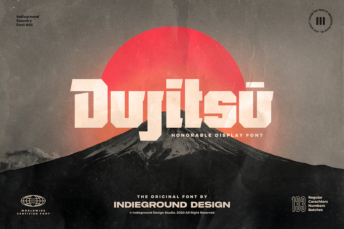 Dujitsu Font, a Sans Serif Font by Indieground Design Inc. (Photo 1 of 5)