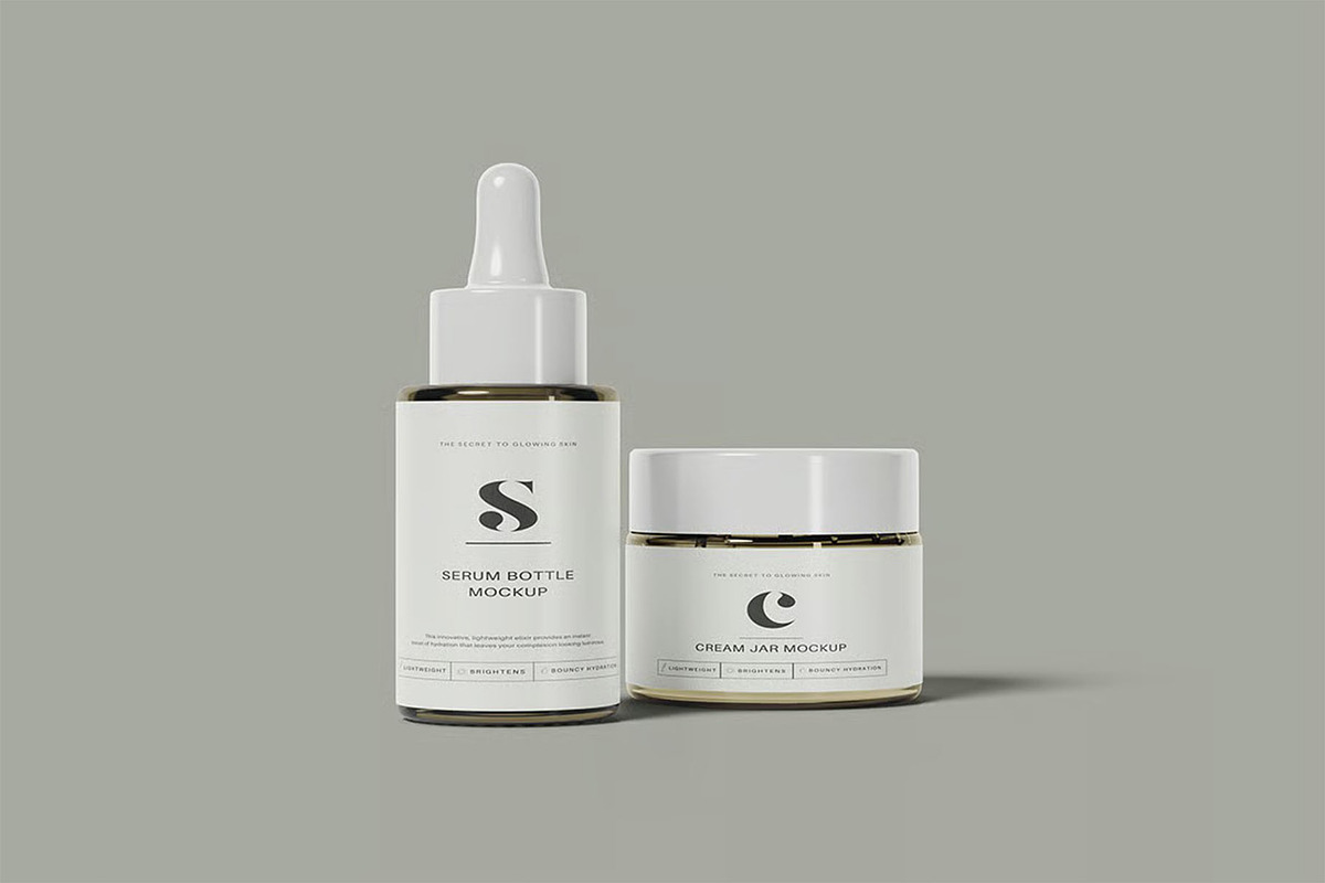 Cosmetic Cream Jar & Dropper Mockup, a Packaging Mockup by zpackcreative (Photo 4 of 5)