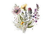 Watercolor Spring Flowers Background, an Object Graphic by Regulrcrative (Thumbnail 6 of 7)