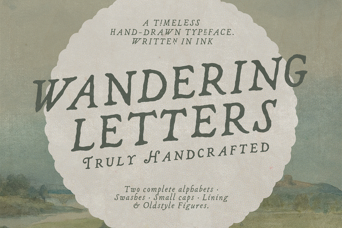 Wandering Letters Handwritten Font, a Handwritten Font by CarmineType (Photo 1 of 20)