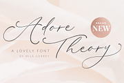 Adore Theory Modern Wedding Font, a Script Font by Mila Garret (Thumbnail 1 of 10)