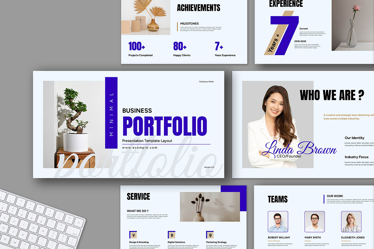 Minimal Business Portfolio, a Presentation Template by Mighty-Slide (Photo 1 of 6)