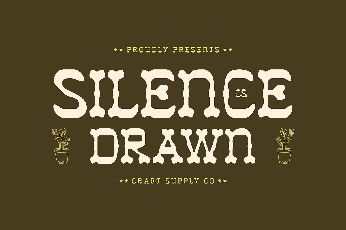 CS Silence Drawn, a Serif Font by Craft Supply Co. (Photo 1 of 8)