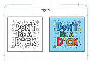 Naughty Swear Word Coloring Book, a Decorative Illustration by Ink Gallery (Thumbnail 5 of 9)