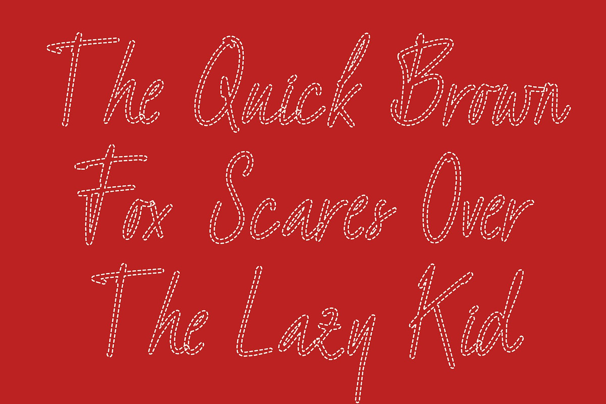 CS Valoria Dashed, a Script Font by Craft Supply Co. (Photo 5 of 8)