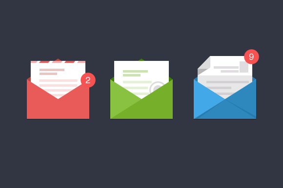3 Stylish Email Icons preview 3