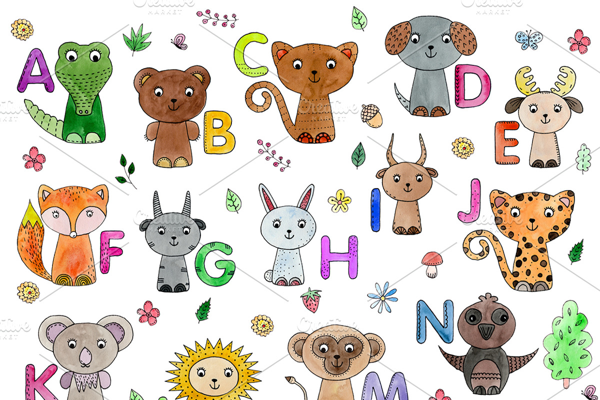 Animals alphabet poster, an Animal Illustration by Pippi Draws (Photo 2 of 2)