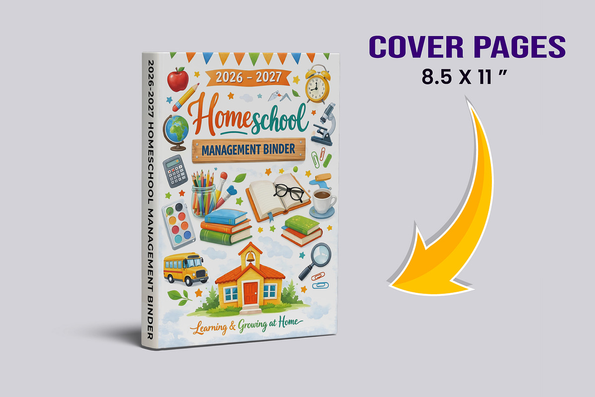26–2027 Homeschool Management Binder, a Stationery Template by Designmela01 (Photo 8 of 9)