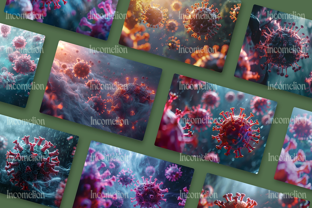 18 Disease X Virus Illustrations, a Technology Illustration by Incomelion (Photo 8 of 9)