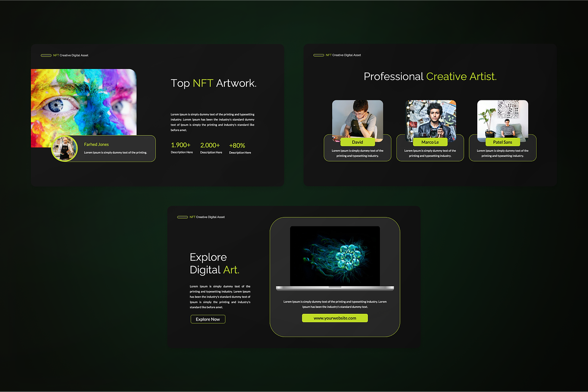 NFT Digital Asset Powerpoint, a Presentation Template by SquidPixey (Photo 5 of 7)