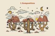 Western Desert Hand Drawn Elements, an Object Illustration by Artolabs (Thumbnail 9 of 9)