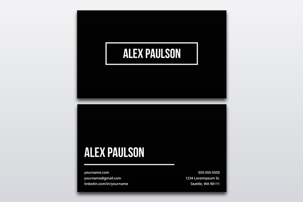 Black Business Card Design 020, a Business Card Template by Nonaglyph Design (Photo 2 of 4)