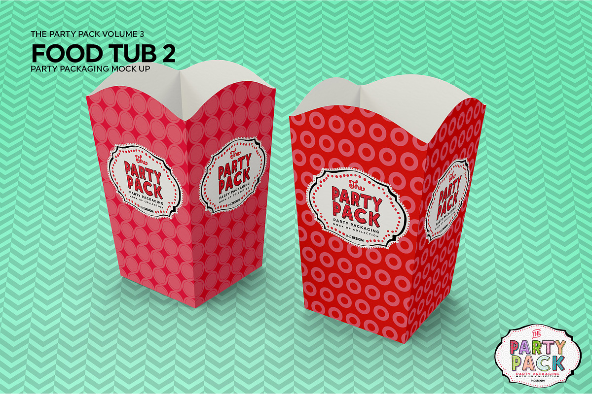 Paper Food Tub Packaging Mockup, a Cups & Container Mockup by INCDesign (Photo 5 of 6)