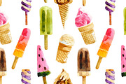 Ice cream watercolors, a Pattern Graphic by handsketched (Thumbnail 3 of 6)