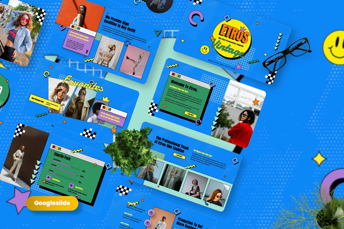 Etros - 90s Style Googleslide, a Presentation Template by Dhabee (Photo 1 of 7)