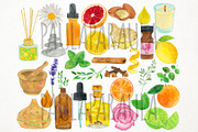 Watercolor Essential Oils Clipart, an Illustration by Paulaparaula (Thumbnail 2 of 3)