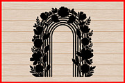 Floral Arch & Ornate Frame Silhouett, an Illustration by Creativeshirt (Thumbnail 4 of 4)