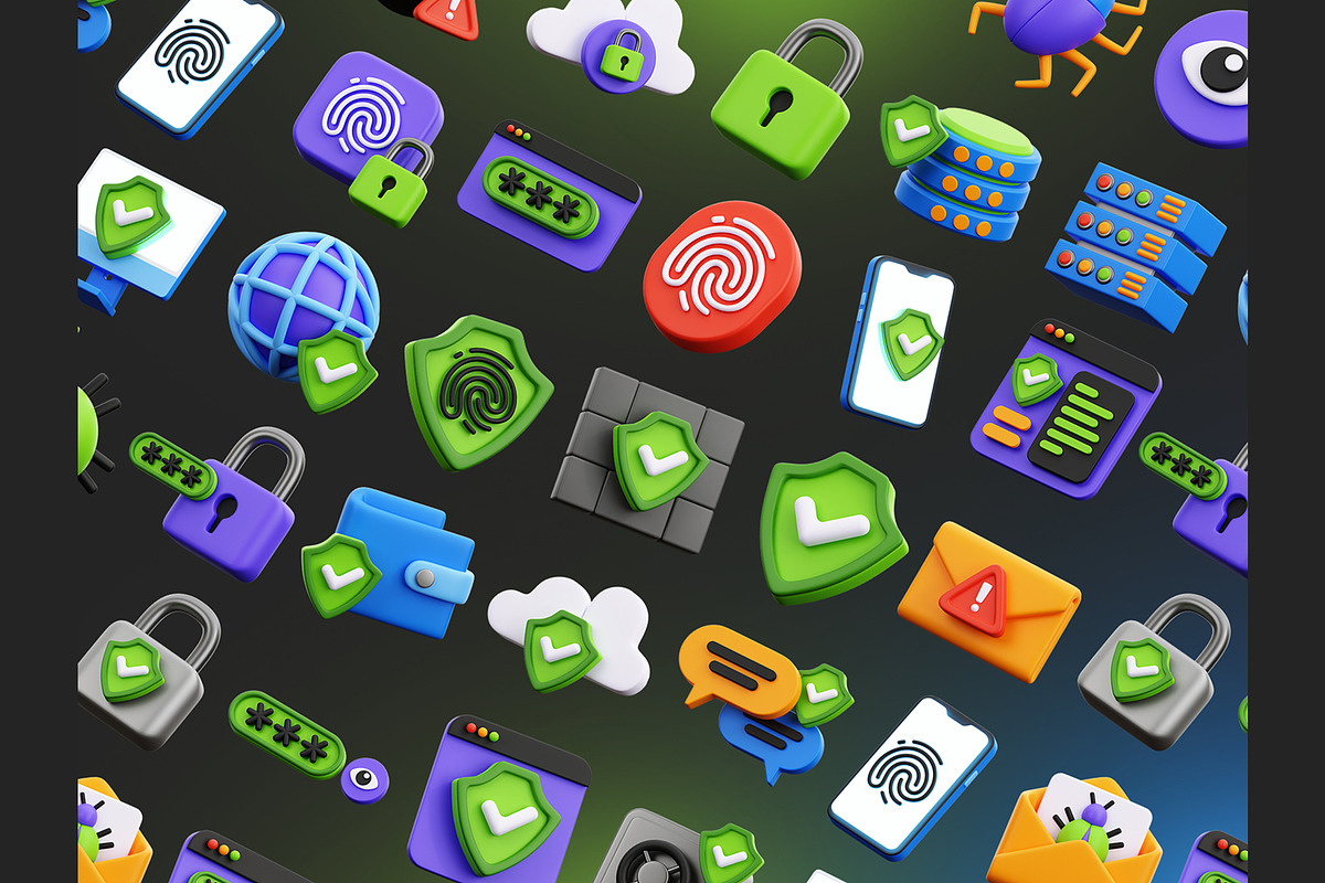 Cyber Security 3D Icons, an Object 3D Model by Rakata Studio (Photo 6 of 7)