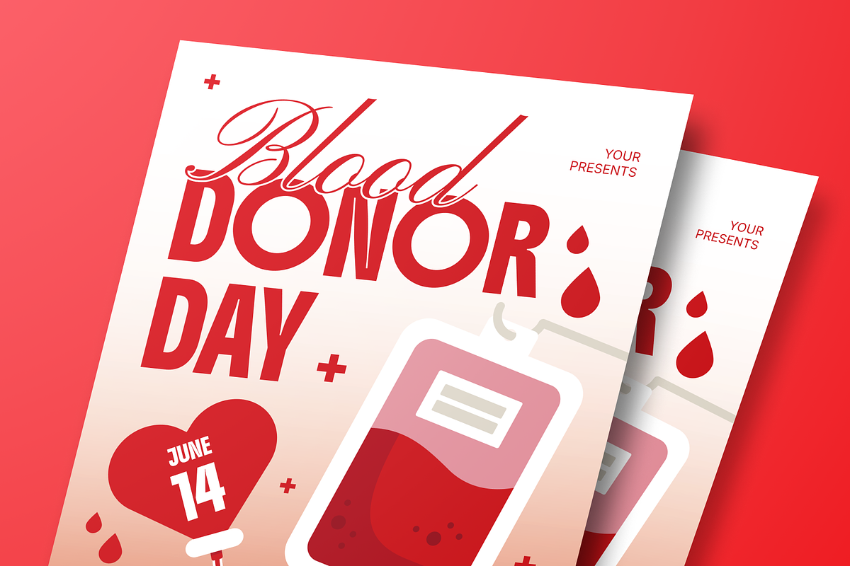 World Blood Donor Day Flyer Set, a Flyer Template by Annora Studio (Photo 6 of 6)
