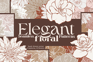 Elegant Floral Patterns Vector