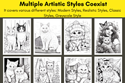 Cute Cat Coloring Pages for Adult, a Brochure Template by LA Design (Thumbnail 3 of 10)