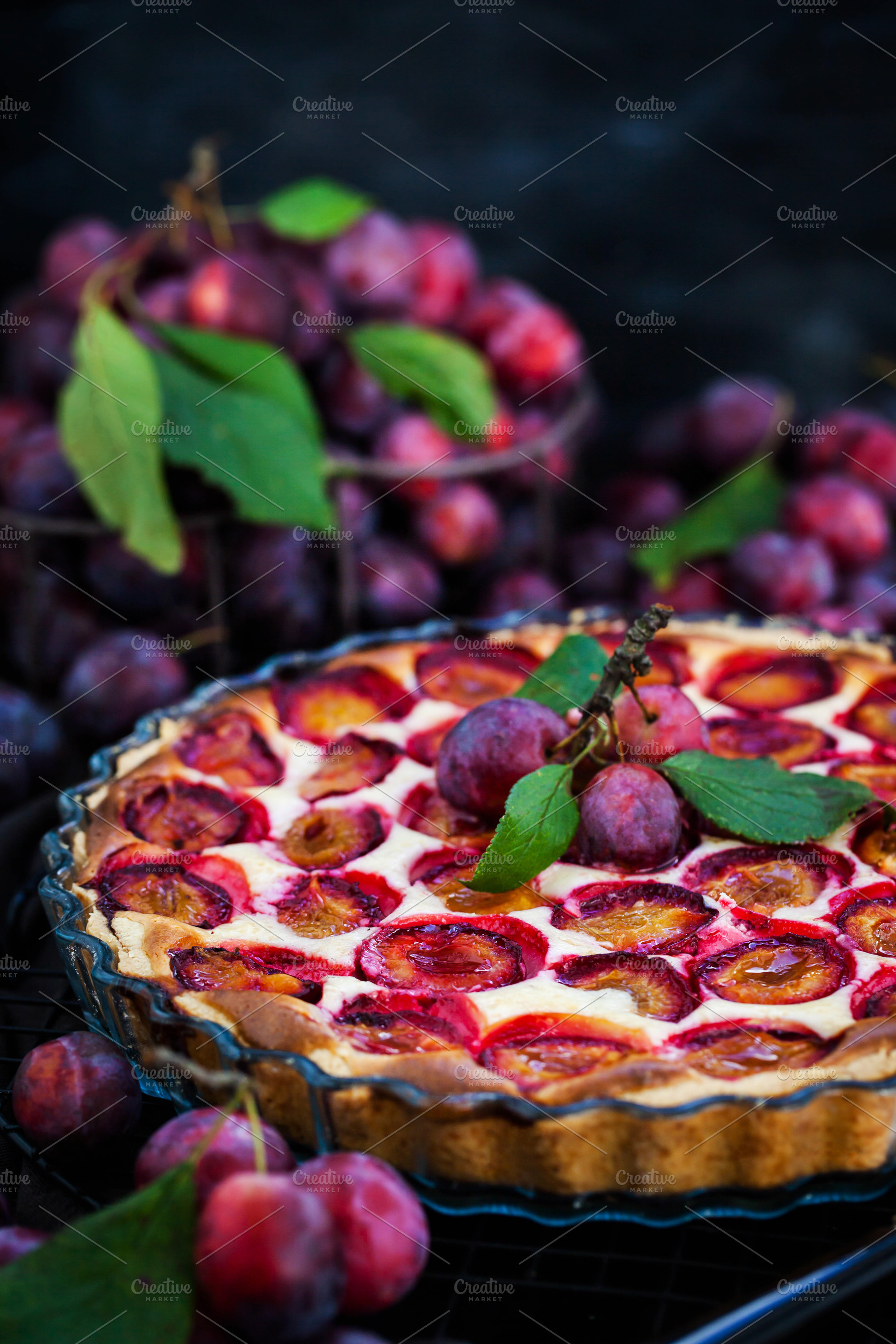 Fresh homemade plum tart, a Food & Drink Photo by Kate S