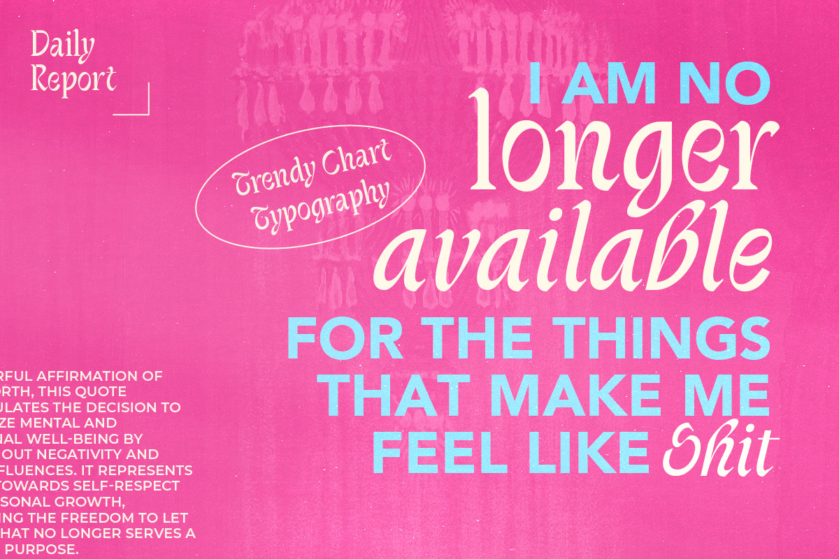 Trendy Chart - Unique Serif, a Serif Font by Sarid Ezra (Photo 2 of 9)