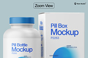 Pill Bottle and Box Packaging Mockup, a Packaging Mockup by Ram Studio LLC (Thumbnail 11 of 13)