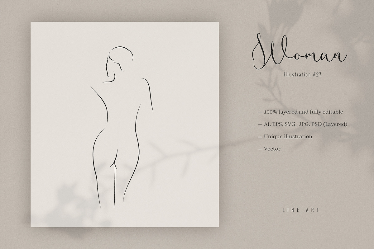 Womans Body. Line Art Illustration, a Decorative Illustration by le-genda
