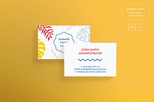 Business Cards Pool Party