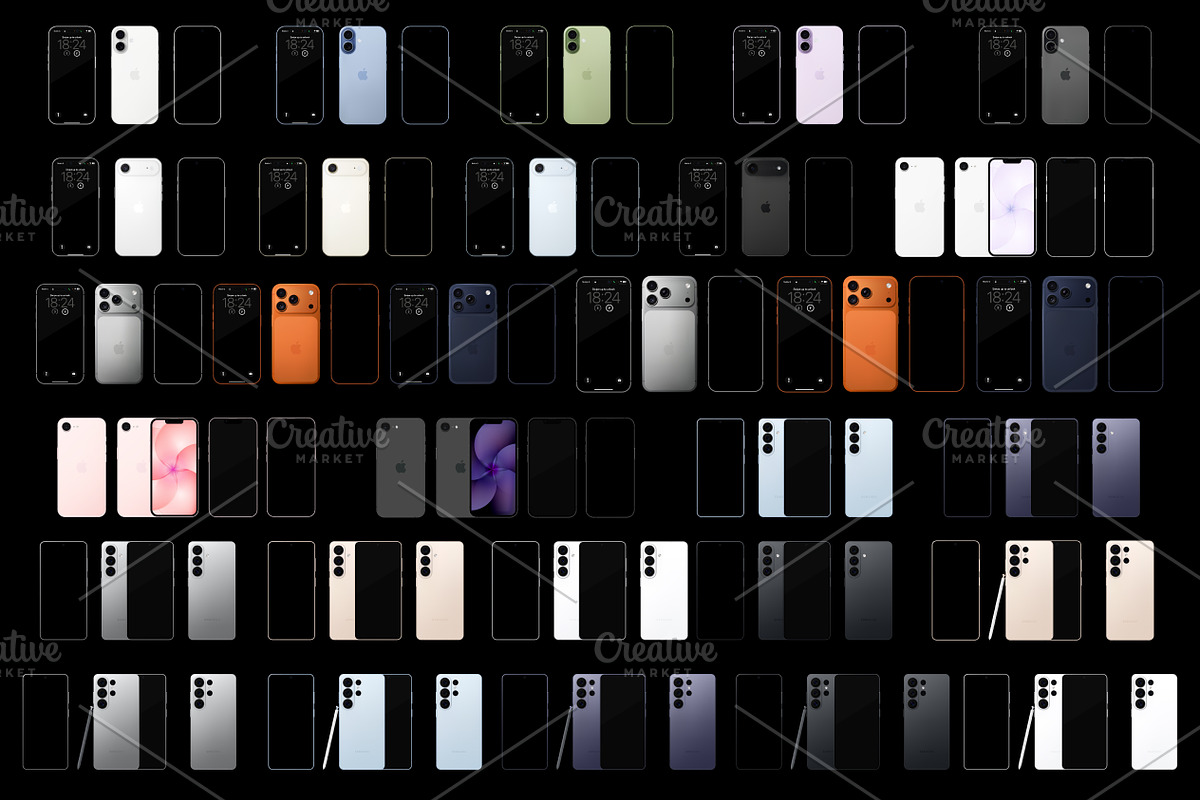 80 Phone mockups 2026 Vector + PNG, an iPhone Mockup by PhotoVector (Photo 4 of 9)