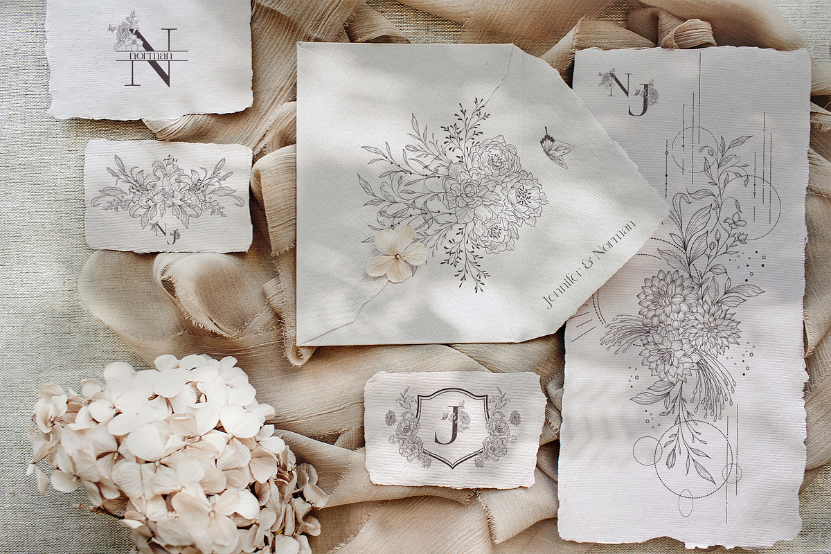 Delicate Wedding Design., a Decorative Illustration by Designwork (Photo 5 of 16)