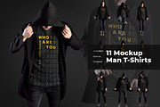 11 Mockup T-Shirts in a Black Mantle, a Shirt Mockup by Grow Design Craft Studio (Thumbnail 1 of 6)