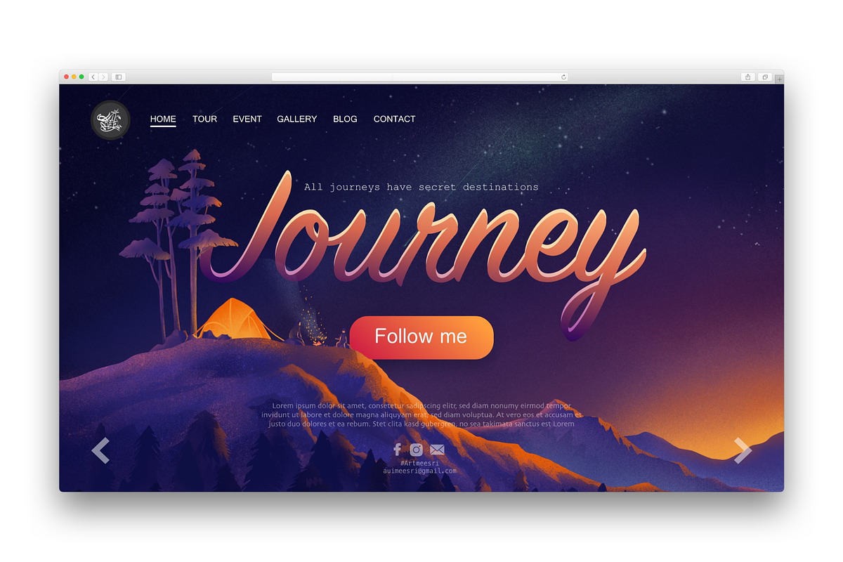 illustration of journey in night sky, an Illustration by Artmeesri (Photo 2 of 3)