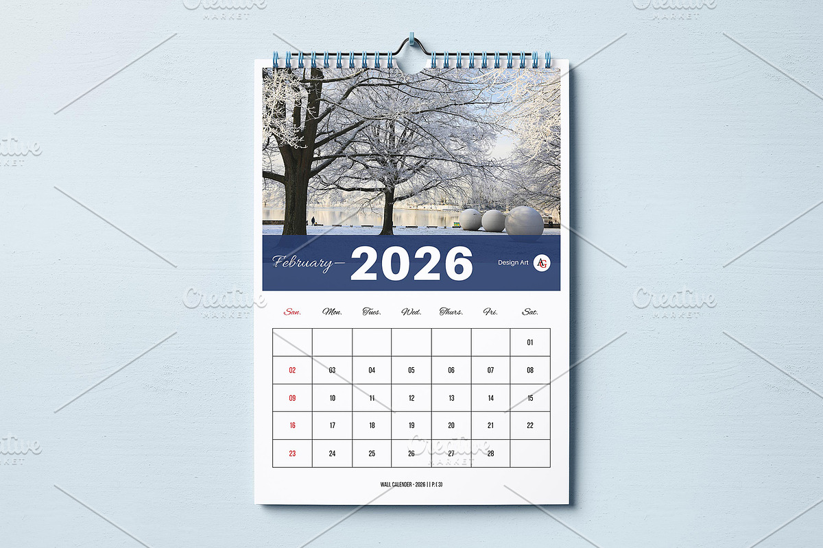 Digital Wall Calendar 26/27 Template, a Brochure Template by GoldenGrid Studio (Photo 3 of 16)