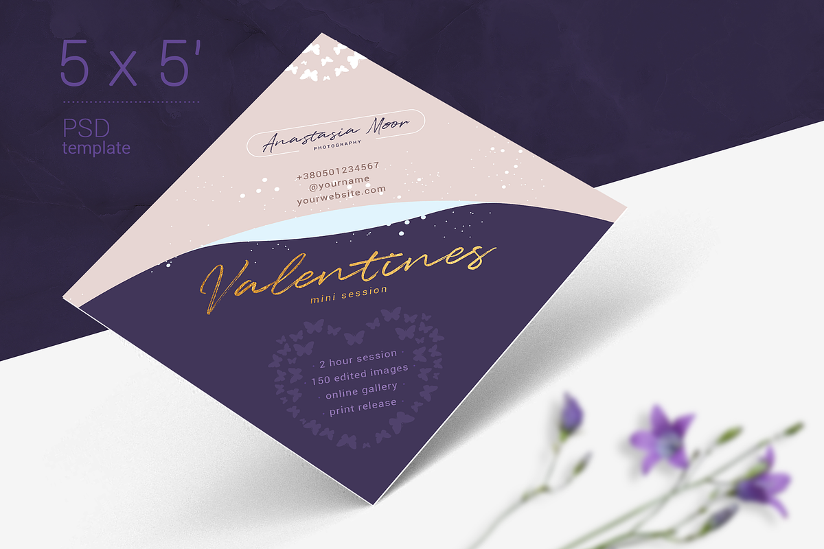 Purple Gift Certificate Template, a Card Template by ArealPro (Photo 6 of 7)