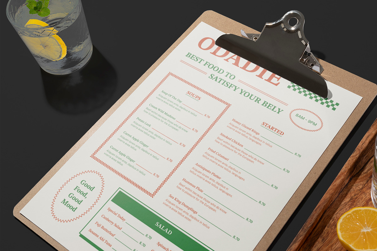 Casual Dining Restaurant Menu, a Stationery Template by Neermana (Photo 4 of 4)