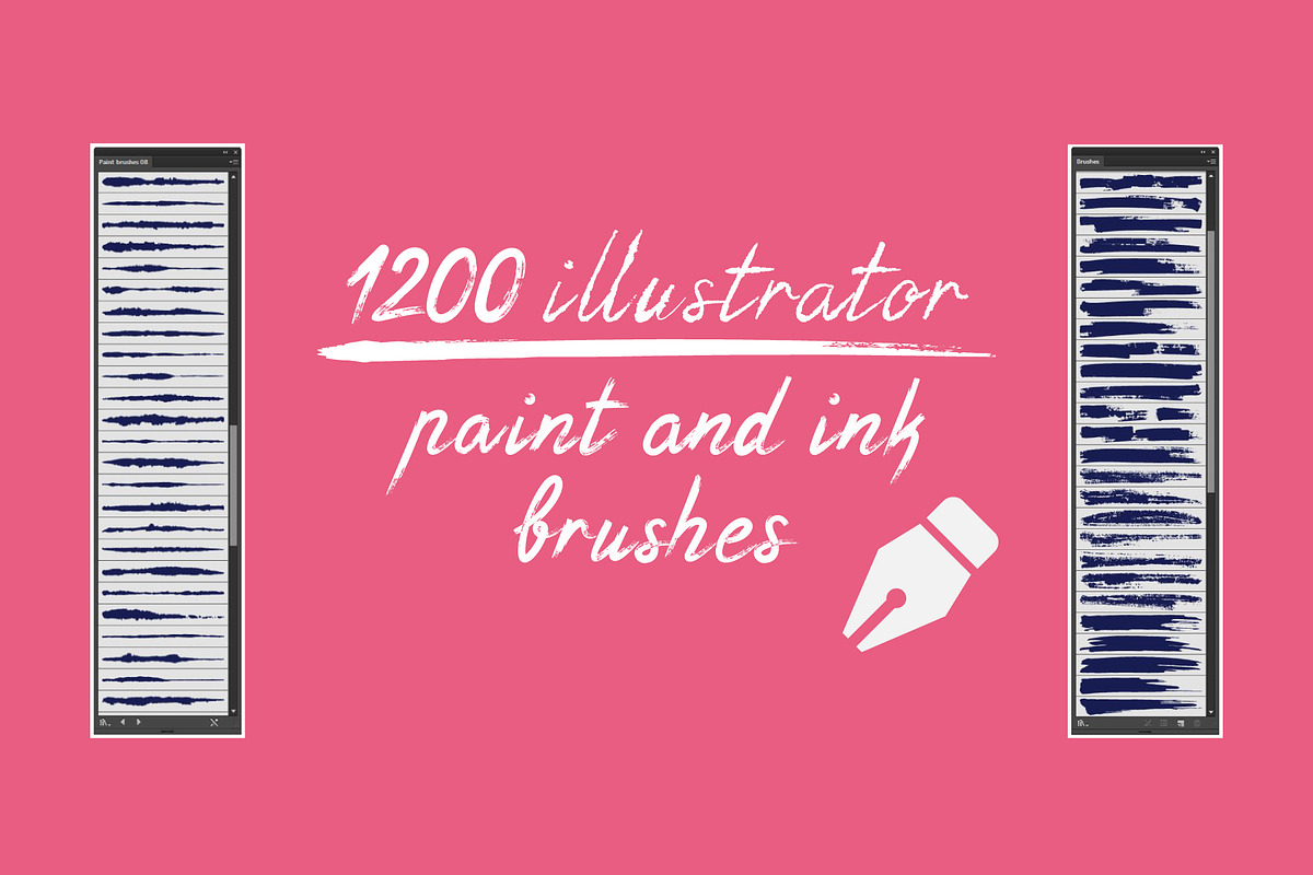 1200 Paint and Ink brushes, a Brush Add-On by Graphic patterns (Photo 1 of 8)