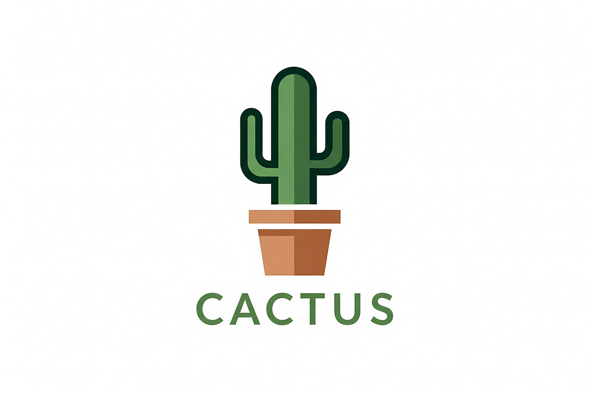 Minimal Potted Cactus, a Branding & Logo Template by Logocreative (Photo 1 of 2)