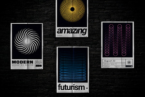 4 Swiss Design Posters