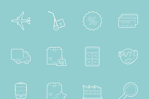 Delivery icons set