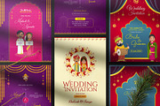 Indian Wedding Invitation Cards, an Invitation Template by Creative Hatti (Thumbnail 2 of 6)