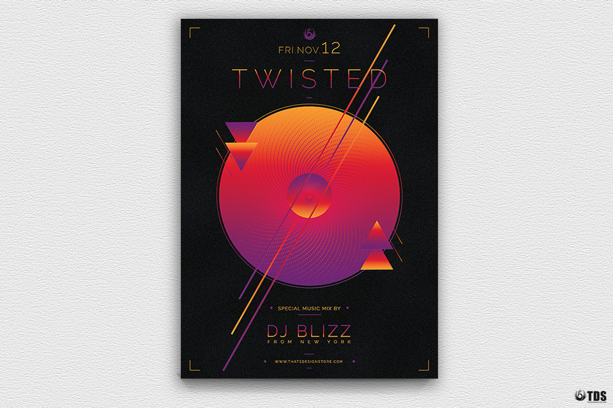 Twisted Session Flyer Template, a Flyer Template by ThatsDesignArt (Photo 3 of 12)