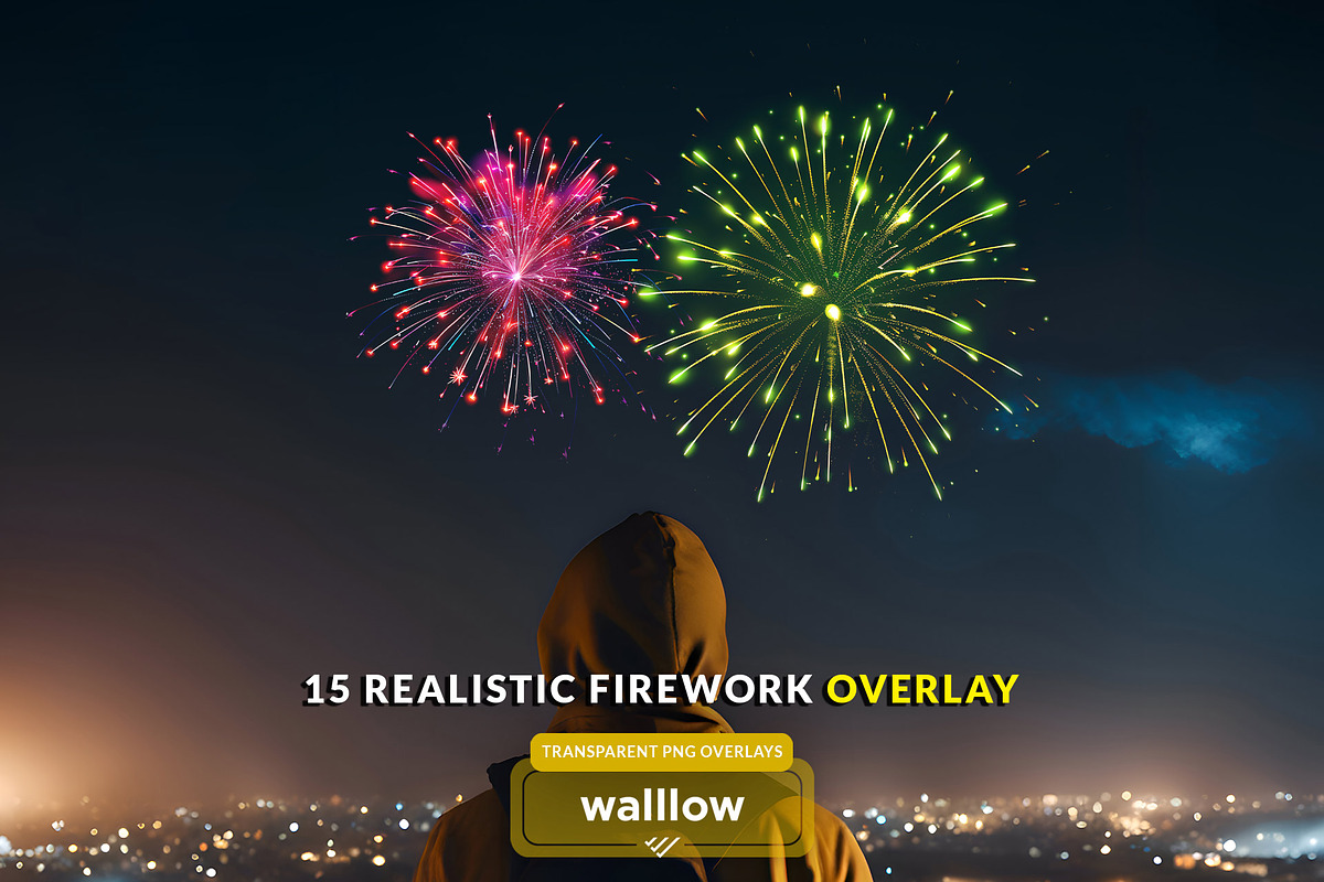 PNG fireworks photoshop overlays, a Layer Style Add-On by Walllow Creatives (Photo 4 of 6)