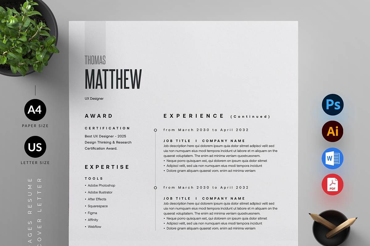 Resume/CV, a Resume Template by Reuix Studio (Photo 2 of 5)