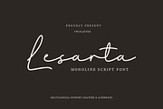 Lesarta - Script Monoline Font, a Script Font by twinstd (Thumbnail 1 of 7)
